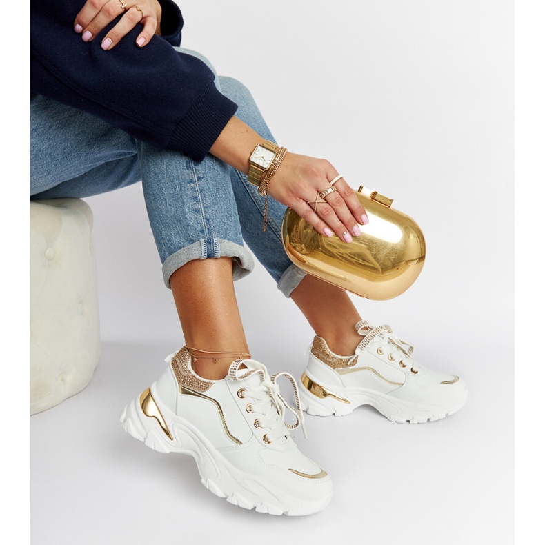 Massive white sneakers with Euclid rhinestones 1
