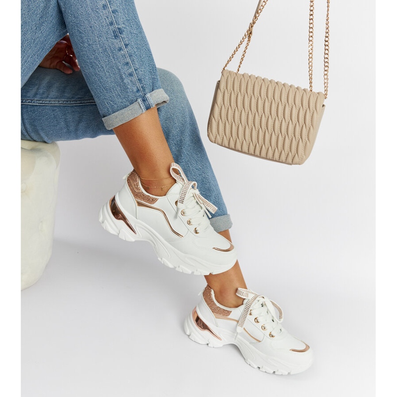 Massive white sneakers with Euclid rhinestones 1