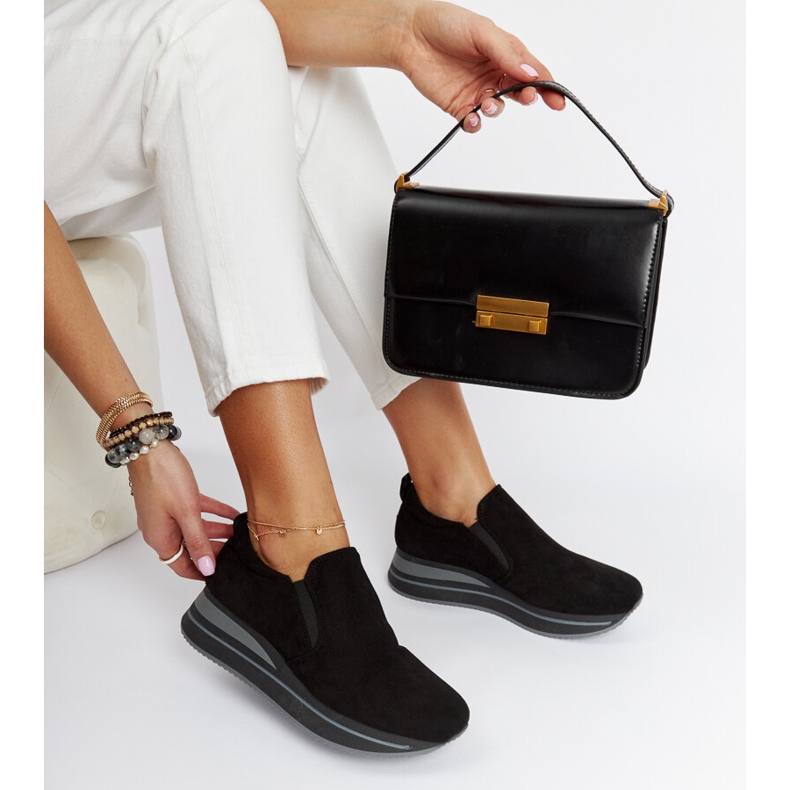 Black Cliffside platform sneakers 1