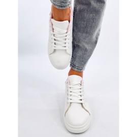 Maes Pink wedge sneakers white 1