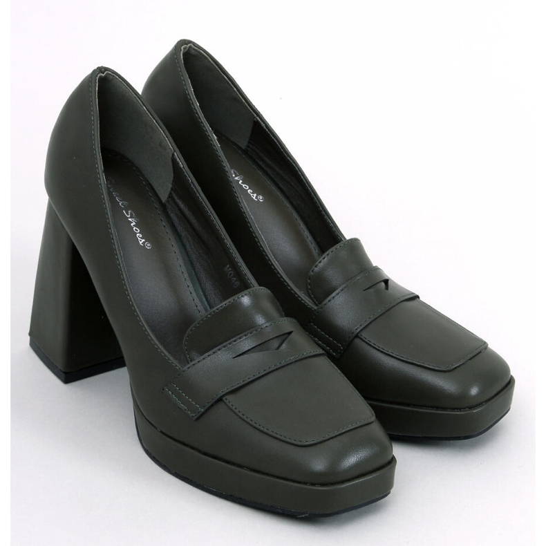 Entee Green heel loafers 1
