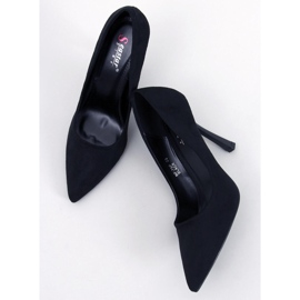 Camerin Black women's suede heels 1