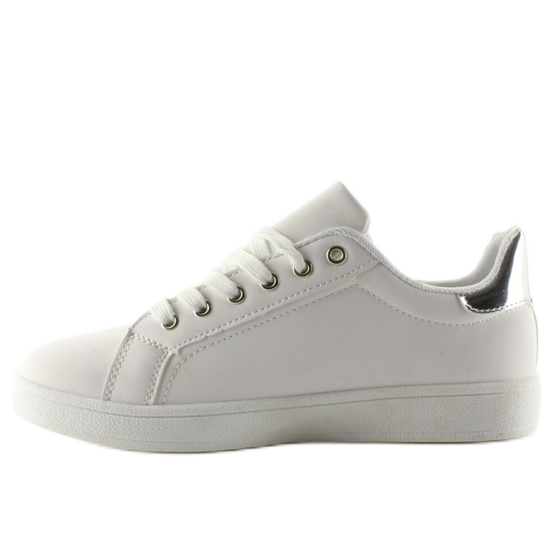 Sneakers with patches kiss kiss WHITE / SILVER 1 Sneakers with patches kiss kiss WHITE / SILVER 1