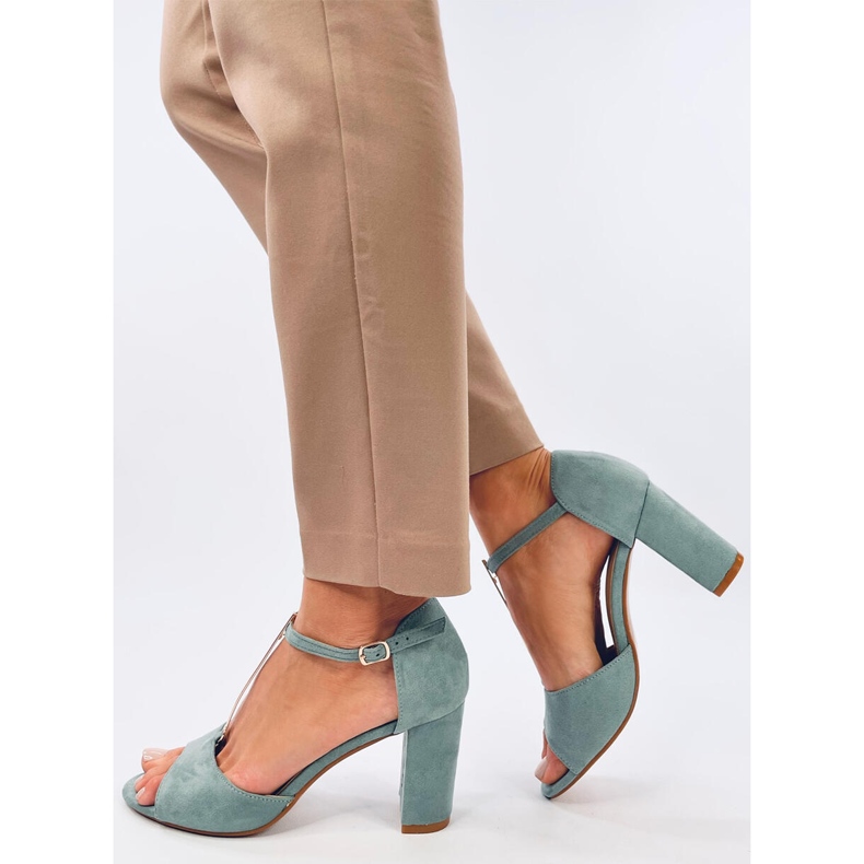 Ferdi Green high-heeled sandals with gold decoration 2 Ferdi Green high-heeled sandals with gold decoration 2