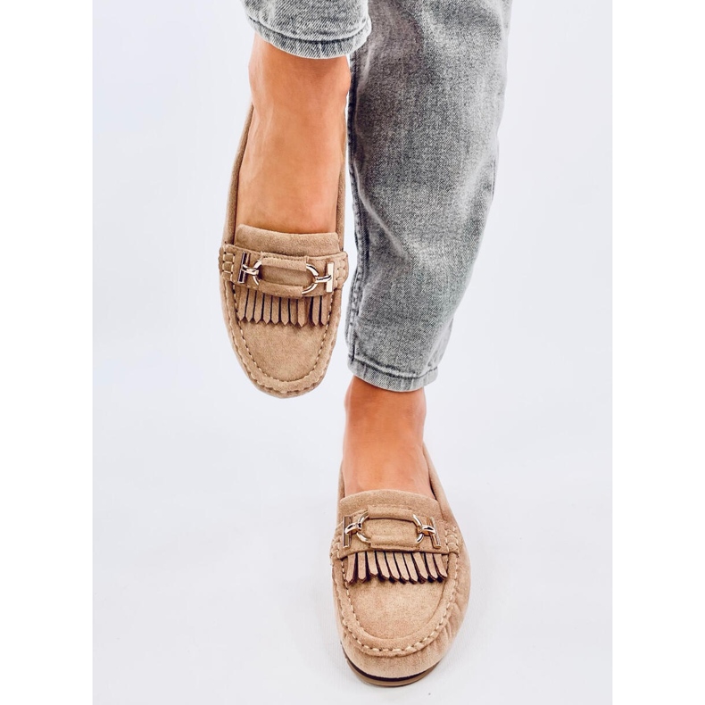 Leif Khaki women's loafers beige 1