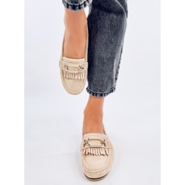 Leif Beige women's loafers 1