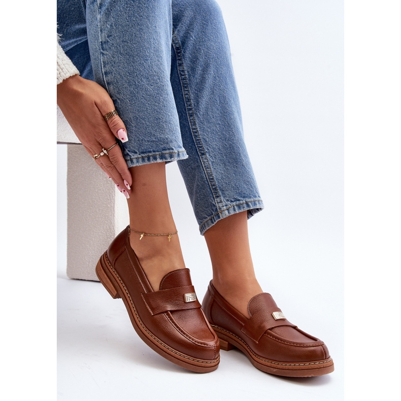 Zazoo 20165 Women's Leather Moccasins, Brown 2 Zazoo 20165 Women's Leather Moccasins, Brown 2