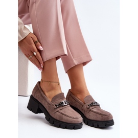Vinceza Beige Eriella Beige Moccasins with Massive Heels 2