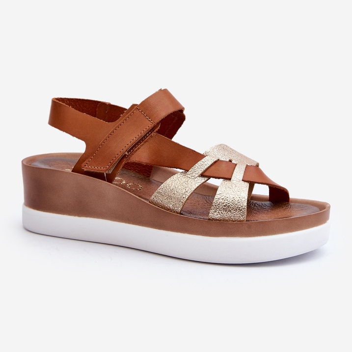 Zazoo 40397 Women's Leather Sandals on the Platform, Brown 2