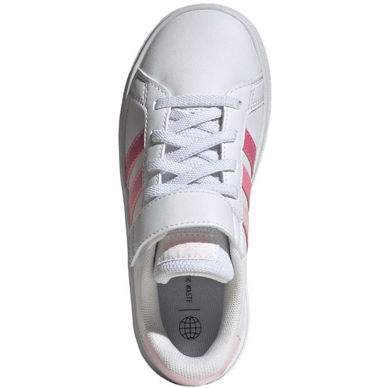 Adidas Grand Court Elastic Lace and Top Strap Jr IG4838 shoes white 1