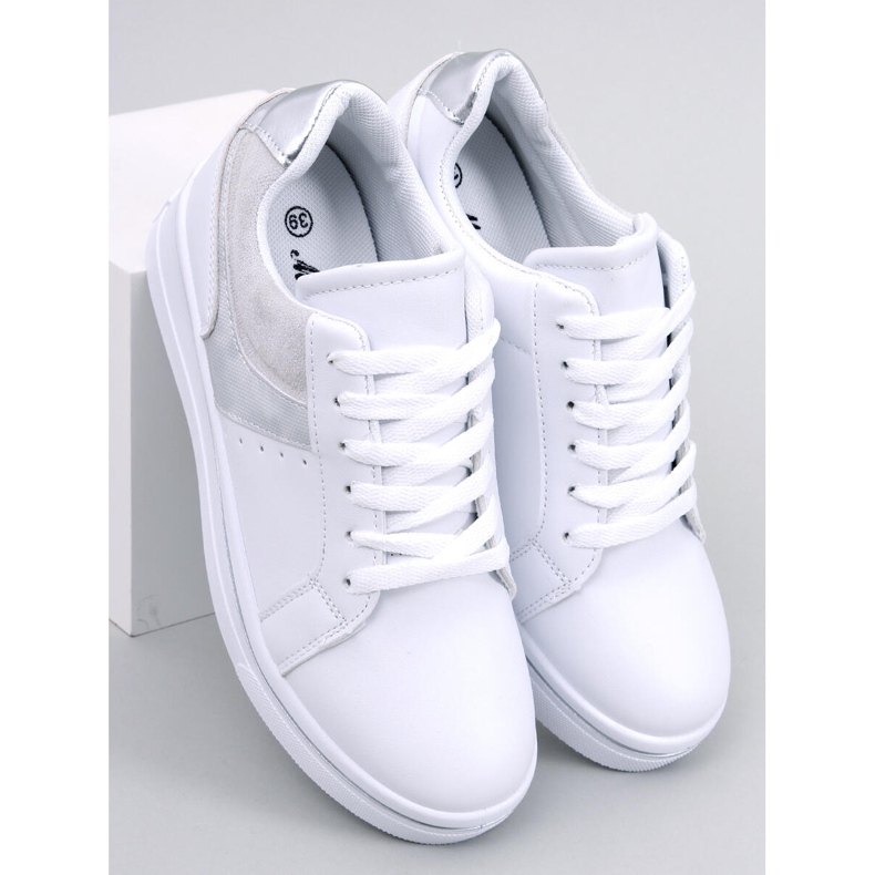 Tobey Silver wedge sneakers white 1