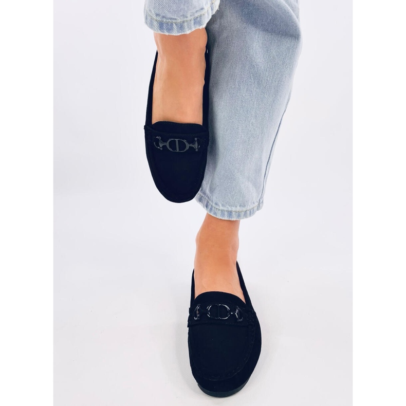 Trabei Black women's suede moccasins 1