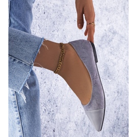 Gray patent ballerinas from Thibault grey 1