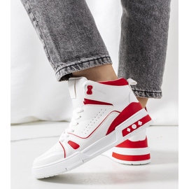 Grandis red ankle sneakers white 1
