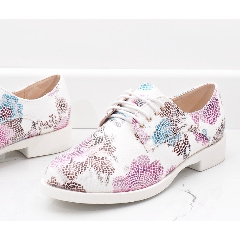 Classic white jazz shoes with flowers ZQ629-3 2