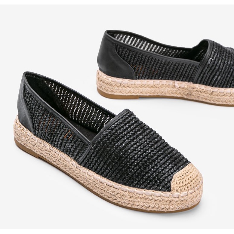 Black Carly woven espadrilles 1