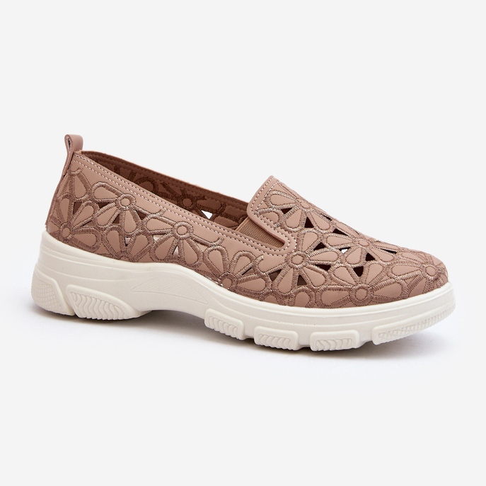 Women's Openwork Shoes Pink Emilei beige 1