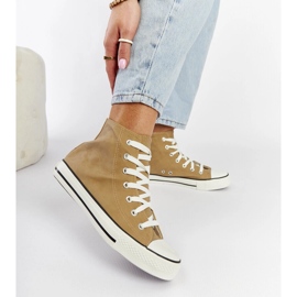 Brown high-top sneakers by Efren beige 2 Brown high-top sneakers by Efren beige 2