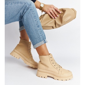 Beige light ankle boots from Obispo 1