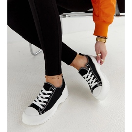 Black Monteleone platform sneakers 1