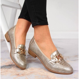 Openwork shoes with a gold chain from Potocki golden 1