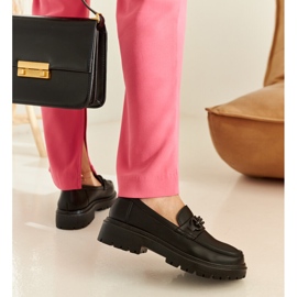 Black loafers with a Lyle buckle 1