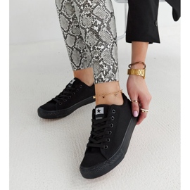 Black fabric Rocky sneakers 1 Black fabric Rocky sneakers 1