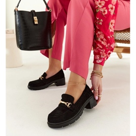 Sherie black suede loafers 1