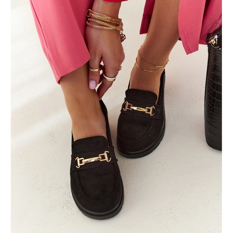 Sherie black suede loafers 2