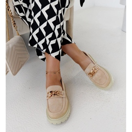 Beige suede moccasins by Elenor 1