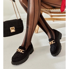 Elenor black suede loafers 1