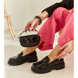 Black patent Teri moccasins 1