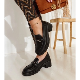 Black eco-leather Grisel moccasins 1