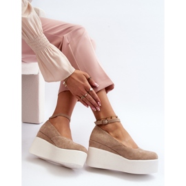 Women's Beige Malla Wedge Espadrilles 1