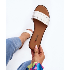 Women's Classic Flat Flip Flops White Namrita 1