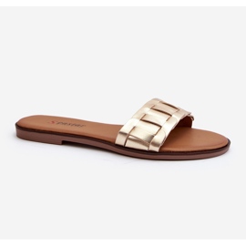 Women's Classic Gold Namrita Flat Flip-Flops golden 1