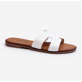 Women's Cut-Out Flip-Flops White Lumossa 1