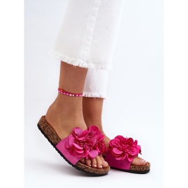 Women's Flip Flops With Flowers Fuchsia Lulania pink 2