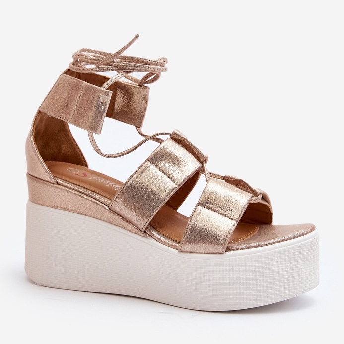 Women's Helavi Gold Tied Sandals golden 2