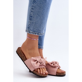 Women's Flip-Flops With a Bow, Pink Ezephira 2