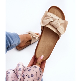 Women's Flip-Flops With a Bow Beige Ezephira 1