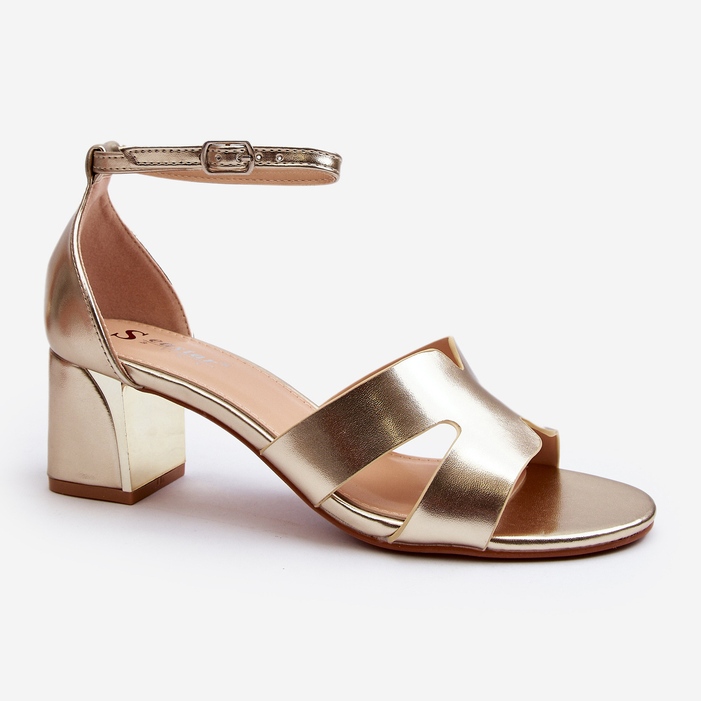 Women's Sandals on a Block Heel Gold Irivana golden 2