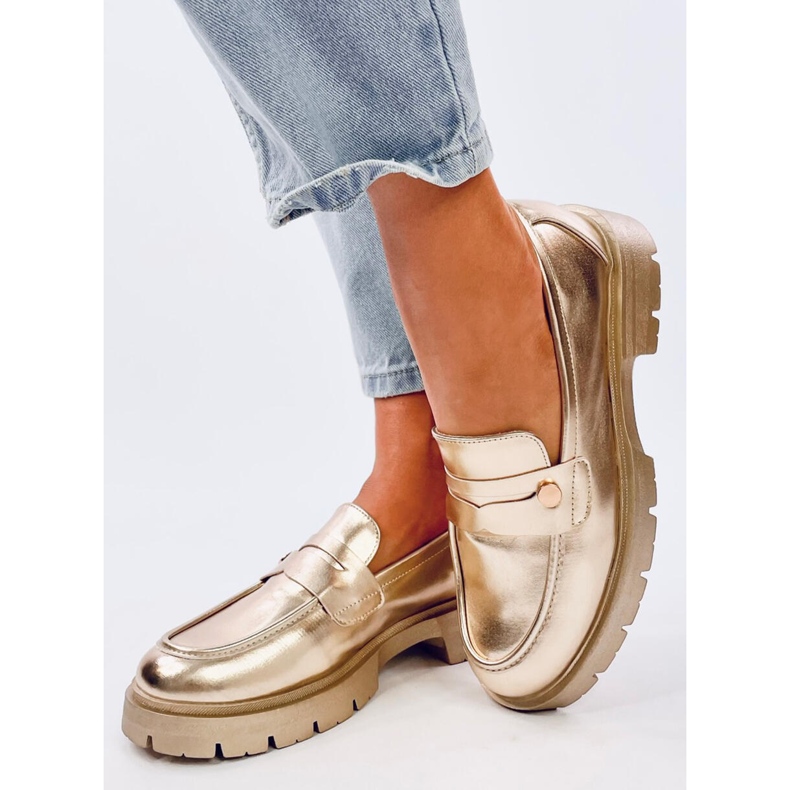 Sidney Gold platform loafers golden 2