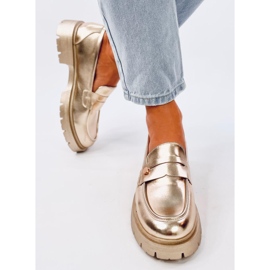 Sidney Gold platform loafers golden 1