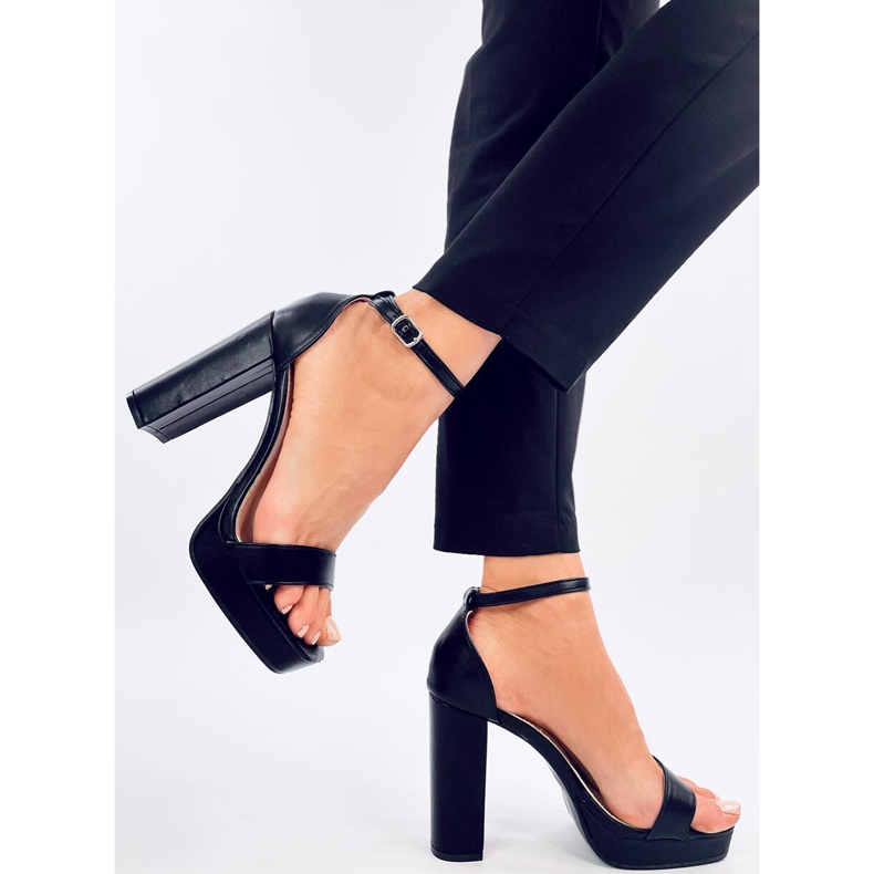 Tayga Black platform sandals 1