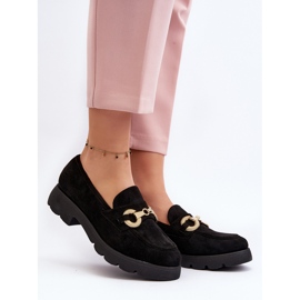 Women's Moccasins With Decoration Black Railenes 2