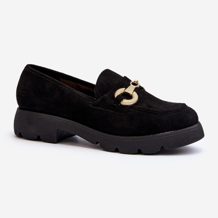 Women's Moccasins With Decoration Black Railenes 1
