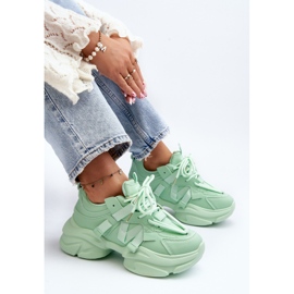 Women's Sneakers On A Chunky Sole, Green Windamella 2
