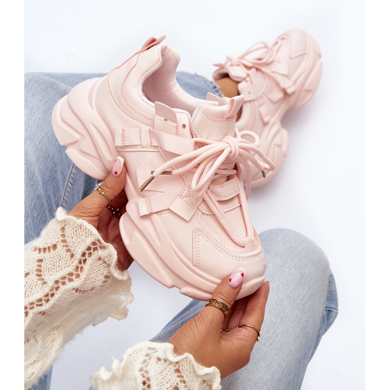 Women's Sneakers On A Chunky Sole, Pink Windamella 2 Women's Sneakers On A Chunky Sole, Pink Windamella 2