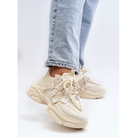 Beige Windamella Women's Sneakers with a Chunky Sole 2